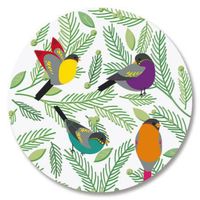 Birds in Tree Christmas Envelope Seals- Set of 72 Holoiday Envelope Stickers