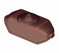 Leviton 6250-3 200W Incandescent Feed-Through Full Range Lamp Cord Dimmer, Single-Pole, Brown