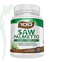 Pure Saw Palmetto - 500mg Berry Extract Capsule- for Prostate & Urinary Health, Hair Loss Benefits (100 caps) (200)