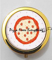 BlackKey Pizza Fixes Everything 3-Compartment Decorative Pocket Gift Box Case Organizer for Pill, Color 2 -881