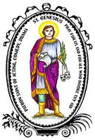 St Genesius Patron Acting, Comedy, Drama 4"x6" Set of 6 Linen Postcards