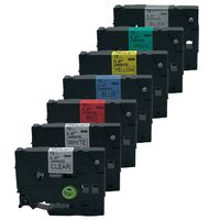 QPMY 7 Pack Compatible for Brother P-Touch TZ TZe Tape Label TZe TZ131 TZ231 TZ431 TZ531 TZ631 TZ731 TZ931 (12mm x 8m 0.47" x 26.2')