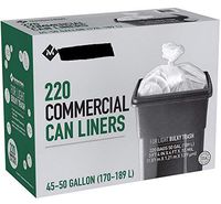 New 220 Light Duty 45 - 50 Gallon Garbage Bags Commercial Trash Can Liners Clear