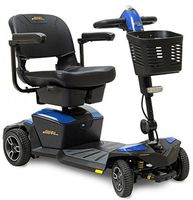 Pride Jazzy Zero Turn 4Wheel Travel Mobility Scooters, Get The Best of Both Worlds - 4 Wheel Stability Meets 3 Wheel Maneuverability (Sapphire Blue,)