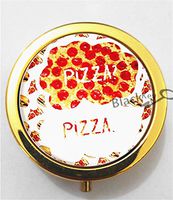 BlackKey Pizza Pizza 3-Compartment Decorative Pocket Gift Box Case Organizer for Pill, Color 2-1039