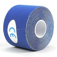 Kinesiology Tape 2Size Kinesiology Tape Athletic Tape Sport Recovery Tape Strapping Gym Fitness Tennis Running Knee Muscle Protector Scissor (Blue, 2.5cm x 5m)