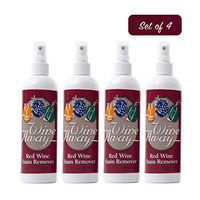 Wine Away Red Wine Stain Remover - Removes Wine Spots - Perfect Fabric Upholstery and Carpet Cleaner Spray Solution - Spray on Stain Wash and Laundry to Vanish Stain - Zero Odor - 12-Ounces, Set of 4