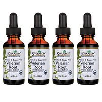 Swanson Valerian Root Liquid Extract (Alcohol and Sugar-Free) 1 fl Ounce (29.6 ml) Liquid (4 Pack)