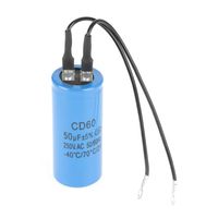 OKBY Run Capacitor - Cd60 Run Capacitor with Wire Lead 250v Ac 50uf 50/60hz for Motor Air Compressor