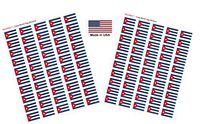 Made in USA! 100 Country Flag 1.5" x 1" Self Adhesive World Flag Stickers, Two Sheets of 50, 100 Sticker Flags Total (Cuba)