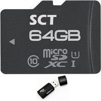 64GB SCT MicroSD XC MicroSDXC Class 10 Memory Card 64G (64 Gigabyte) for Samsung Galaxy S4 S5 with MicroSD USB Memory Card Reader