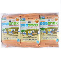 SeaSnax Grab & Go, Organic Premium Roasted Seaweed Snack, Toasty Onion, 6 Packs, 0.18 oz (5 g) Each