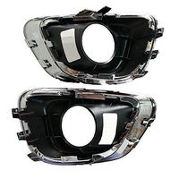 Nicebee 1 Set 2.4 Plating Bezel Front Fog Lights Lamps Tirm Cover for Jeep Compass 2015-2016