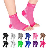 NEWZILL Plantar Fasciitis Socks with Arch Support, Best 24/7 Foot Care Compression Sleeve, Eases Swelling & Heel Spurs, Ankle Brace Support, Increases Circulation, Relieve Pain Fast (L/XL, Pink)