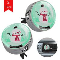 Snow Crystal Ball two gun black air freshener aromatherapy essential oil diffusers for car vent clip portable with four refill pads 1.33x1.83in