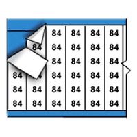 Brady WM-84-PK Repositionable Vinyl Cloth (B-500), Black on White, Solid Numbers Wire Marker Card (25 Cards)