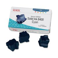 Xerox Cyan Solid Ink, 3 Sticks/Box, Total Box Yield 3400 (108R00605)