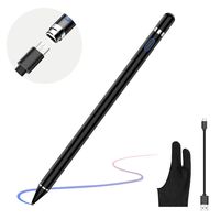 JOYROOM Capacitive Stylus Pen for Touch Screens, Disc Tip and High Sensitivity, with Replacement Tips, for Touch Screen Devices Tablet, Smartphone, Apple Pen, iPad Pen (Black(Active))