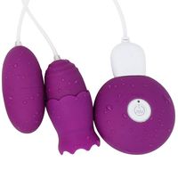 BUBUCAST 20 Speed USB Charging Tongue Comfortable Toys Shrinking Breast Suck and Double Jump Eggs Female