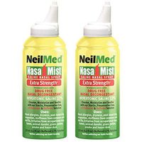 NeilMed Nasal Mist Extra Strength Nasal Saline Spray, 4.2 fl oz (Pack of 2)
