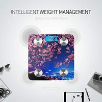 Bluetooth Bath Scale Body Fat Mimura Japan Sakura Cherry Blossom Highway City Ni Scales for Body Weight Body Fat Composition Monitor Analyzer with Smartphone App for Body Management-396lbs