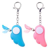 Safesound Personal Alarm for Women Kids, 2 Pack Self Defense Scream Ring Alarm for Keychains- Safety Personal Siren Song Whistle with Angel Wing for Emergency Backpack, Purse, Phone