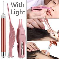 Xgxyklo 3 Pcs Ear Picks Ear Wax Removal Tools with LED Light - Ear Spoon Digger & Tweezers