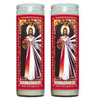 Gifts by Lulee, LLC Set of 2 Divine Mercy Prayer Candles 2 Veladoras De La Divina Misericordia