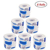 xuzomedia Toilet Paper Soft Strong Toilet Tissue Cotton Roll Paper Household Towel Tissue White Soft Toilet Paper Home Kitchen Table paper (6 Rolls)