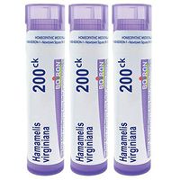 Boiron Hamamelis virginiana 200ck, 80 pellets, homeopathic Medicine for Hemorrhoids with Bursting Sensation, 3 Count