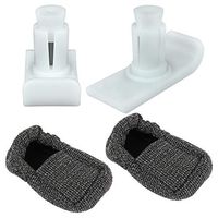 Vive Walker Ski Glides - Universal Replacement Feet - Heavy Duty, Durable Coaster Cap Gliders for Medical Folding Walker - Provides Safety, Stability - 2 Slides and 2 Smooth Sock Pad Covers (1-Pair)