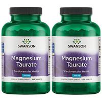 Swanson Magnesium Taurate 100 mg 120 Tabs 2 Pack