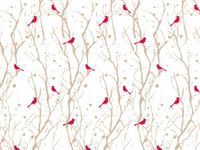 5ct Red Woodland Cardinals on Kraft White Tissue Paper Gift Wrapping 20"x30" Sheets nfLG -1121