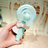 SZCHENGCI Mini Handheld Cooler Fan Electric Portable Rechargeable with LED Light Powered by Battery/USB(FS-026)