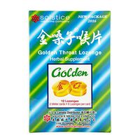 Golden Throat Lozenge Cough Drops (Jinsangzi Houpian) - 12 Lozenges (pack of 6)