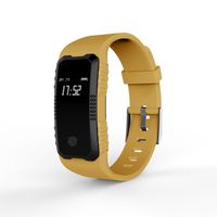 [ Fitness Bluetooth Smart Watch Gift] Waterproof [Wrist Watch ] Bracelet -Sport Watches with Heart Rate/Blood Pressure/Sleep Monitoring for Android 5.0 +/iOS8.0 (Yellow)