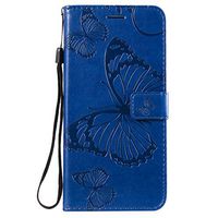 Lomogo Leather Wallet Case for LG Stylo 5 with Stand Feature Card Holder Magnetic Closure, Shockproof Flip Case Cover for LG Stylo5 - LOKTU090420 Blue