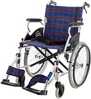 CHUNNONG Wheelchair Wheelchairs for The Elderly, Hand-held Lightweight Folding Wheelchairs, Aluminum Alloy, Multifunctional