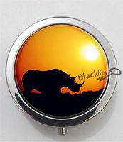 BlackKey Rhino 3-Compartment Decorative Pocket Gift Box Case Organizer for Pill, Color 1 -2261