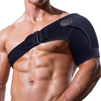 Bronkey Shoulder Stability Brace Support, Breathable Neoprene Compression Sleeve with Pad Adjustable Rotator Cuff Strap, Stability and Injury Prevention AC Joint Bursitis Therapy