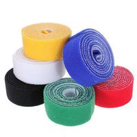 1 Pack of 1m 25mm Velcro Stick Cable Ties Velcro Hook & Loop Fastening Tape Strip Tie Roll (Randomly Color Will Be Sent)