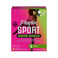 Playtex Sport Fresh Balance Tampons with Odor Shield Technology, Super, Unscented - 16 Count