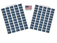 Made in USA! 100 Country Flag 1.5" x 1" Self Adhesive World Flag Scrapbook Stickers, Two Sheets of 50, 100 International Sticker Decal Flags Total (Nauru)