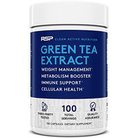 RSP Green Tea Extract with EGCG, Weight Loss Supplement for Men and Women, Antioxidant & Metabolism Support, Cellular Health, Stimulant Free Energy, 100 capsules (Packaging May Vary)