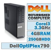 Dell OptiPlex 790 DT/Core i3-2120 @ 3.3 GHz/4GB DDR3/250GB HDD/DVD-RW/WINDOWS 7 PRO 64 BIT