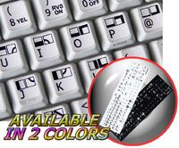COMMODORE 64 NON-TRANSPARENT KEYBOARD STICKERS ON WHITE BACKGROUND