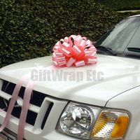 Large Car Bow, 16" Wide - Pastel Pink, Valentine's Day, Easter, Birthday, Breast Cancer Awareness, Birthday, Gender Reveal, Baby Shower, Mother's Day, Christmas, Gift Bow