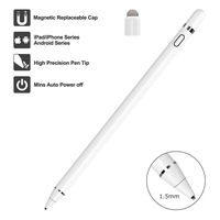 Stylus Pen for Touch Screens，CiSiRUN 1.5mm Fine Point Rechargeable Tablet Painting Pen Digital Pens Compatible for All Touch Screen Tablets & Cell Phones Stylus for Drawing,Writing（White）