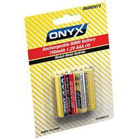 Onyx 1.2V 750mAh NiMH AAA Single Cells (4), ONXM2075