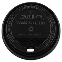 SCCTLB316 - Solo Traveler Drink-Thru Lids, 10-24oz Cups, Black